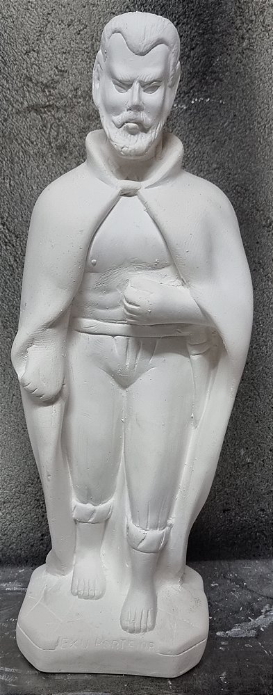 Exu Porteira 40cm Gesso Cru