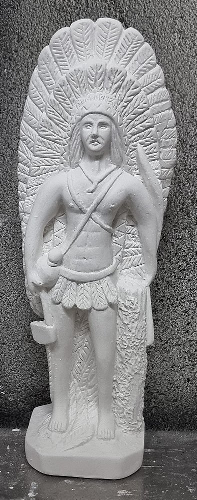 Caboclo 27cm Gesso Cru