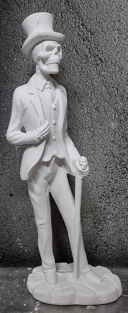 Lord Caveira 25cm Gesso Cru