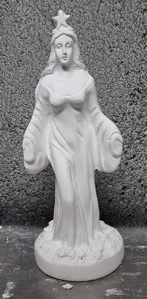 Orixá Iemanja 15cm Gesso Cru