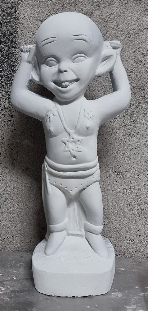 Exu Mirim 24cm Gesso Cru