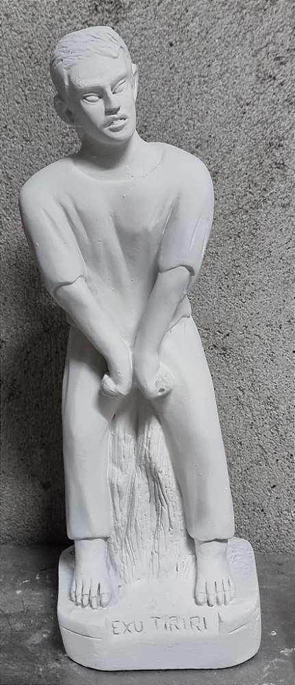 Exu Tiriri 23cm Gesso Cru