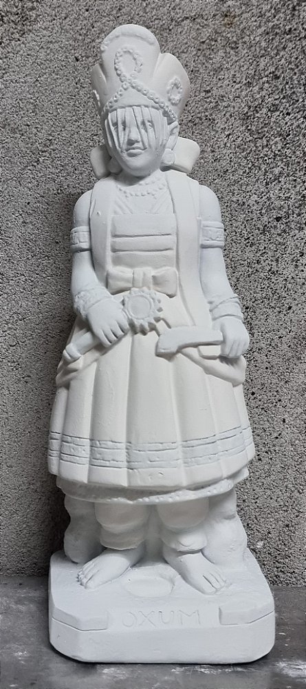 Orixá Oxum Candomble 23cm Gesso Cru