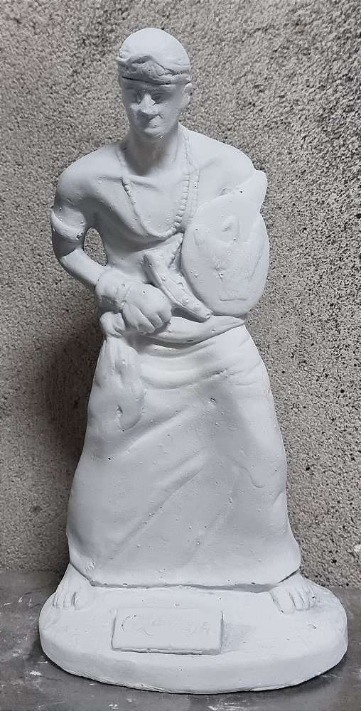 Orixa Oxaguia 23cm Gesso Cru