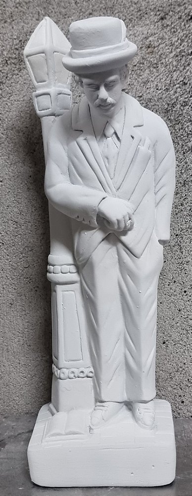 Zé Pilintra no Poste 25cm Gesso Cru