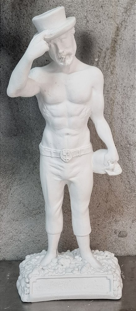 Exu 7 Liras 40cm Gesso Cru