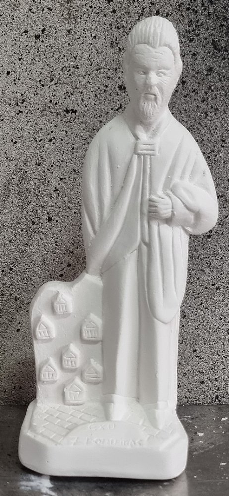 Exu 7 Porteiras 23cm Gesso Cru