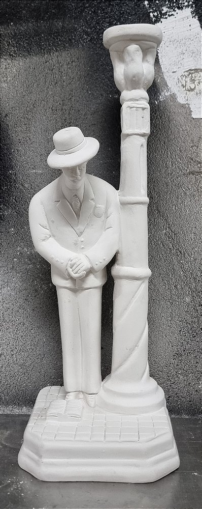 Zé Pilintra Luminaria 50cm Gesso Cru