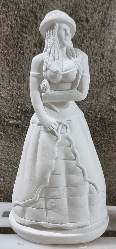 Pombagira do Cabaré 23cm Gesso Cru