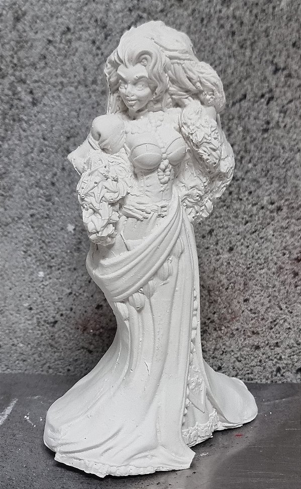 Pombagira Dama da Noite 15cm Gesso Cru