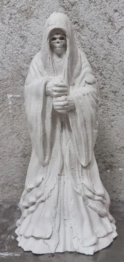 Exu Caveira 25cm Gesso Cru