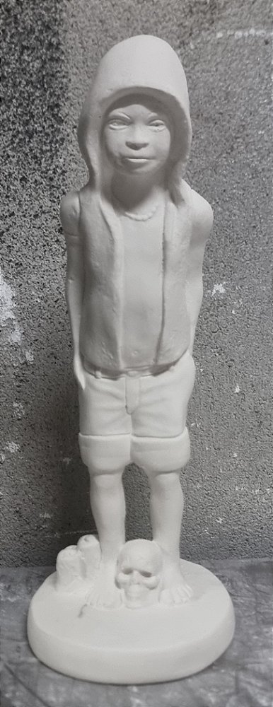 Exu Mirim 23cm Gesso Cru