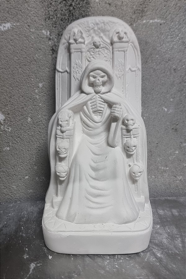 Exu Tata Caveira 23cm Gesso Cru