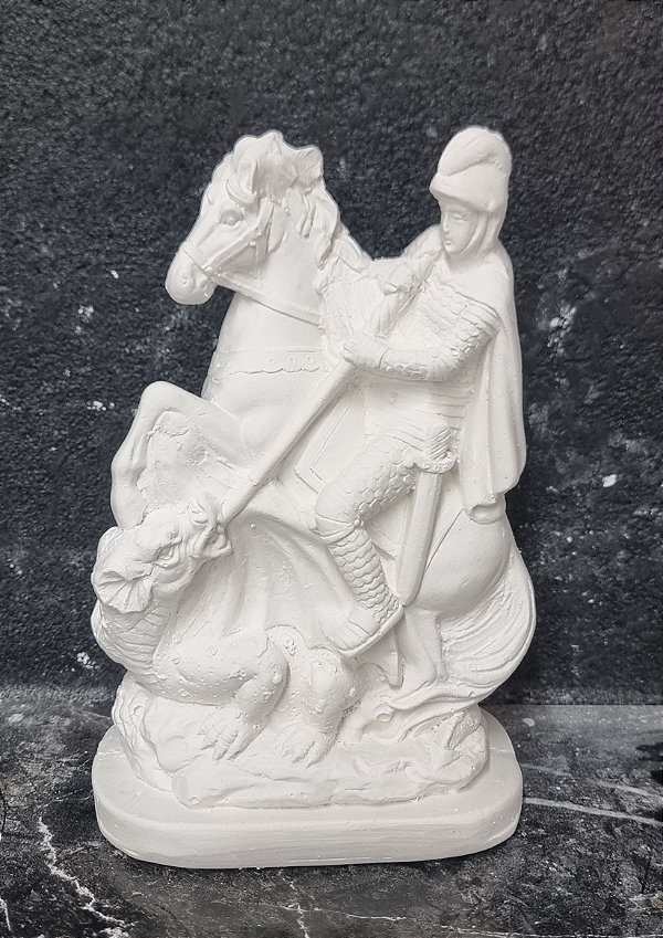 São Jorge 20cm Gesso Cru