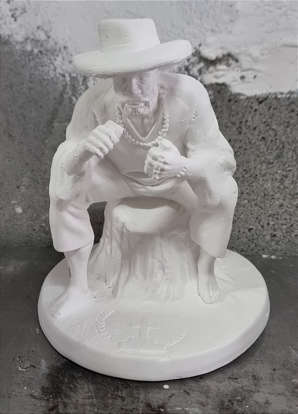 Preto Velho 20cm Modelo Novo Gesso Cru