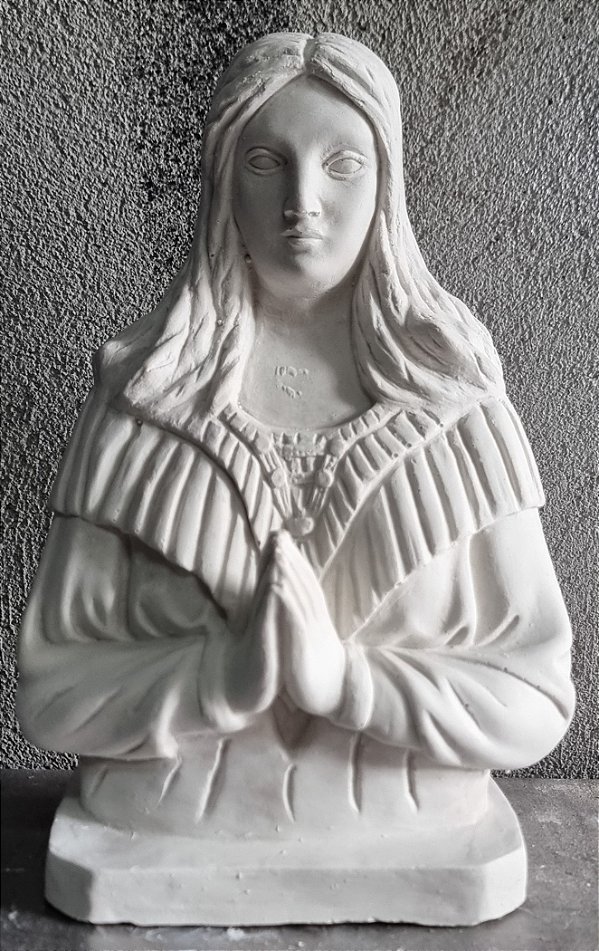 Busto Santa Sara 23cm Gesso Cru