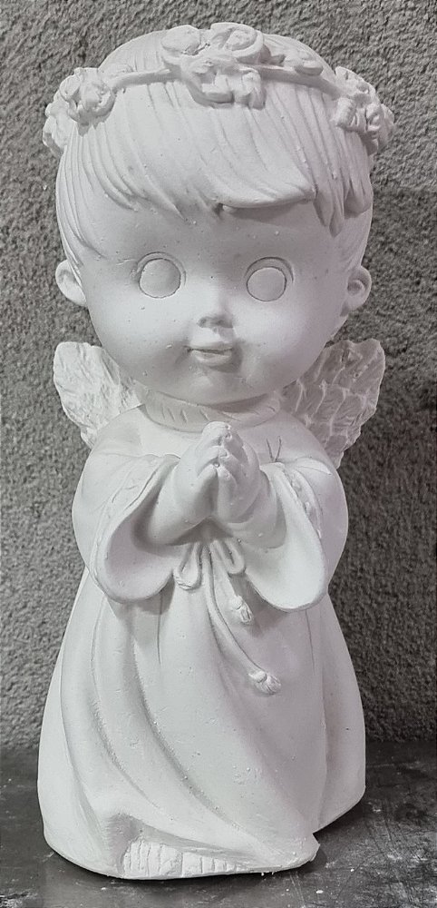 Anjinha 17cm Gesso Cru