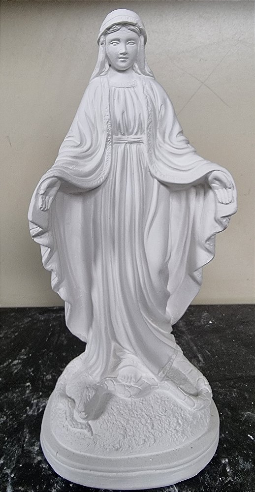 Nossa Senhora das Graças 30cm Gesso Cru