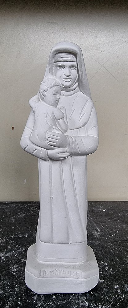 Irmã Dulce 20cm Gesso Cru