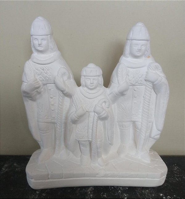 Cosme Damião 15cm Gesso Cru