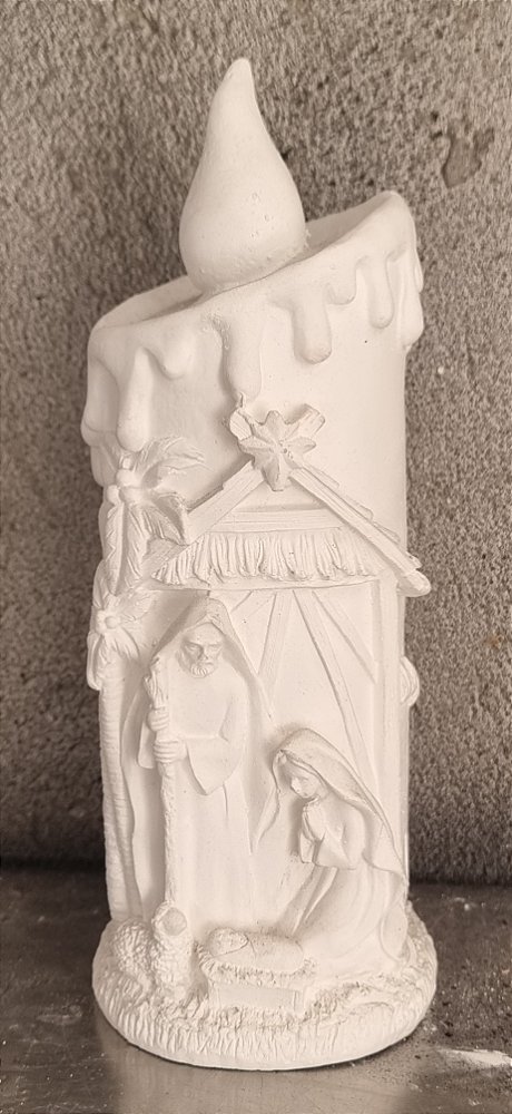 Presepio Formato Vela 23cm Gesso Cru