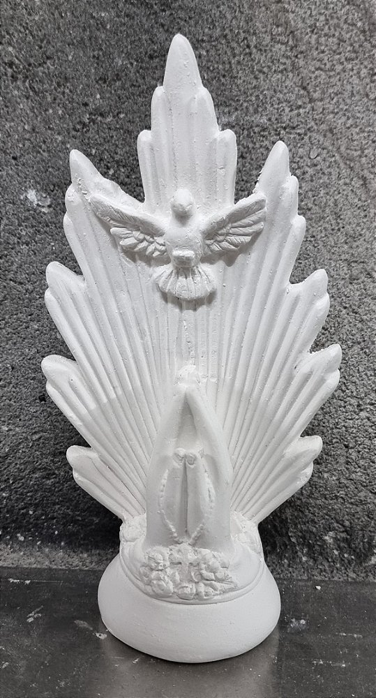 Divino Espirito Santo com Mão 17cm Gesso Cru