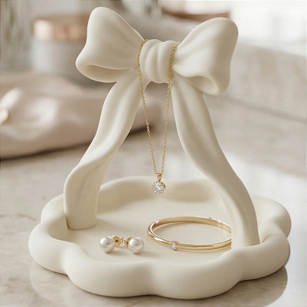 Porta jóias com laço delicado slim