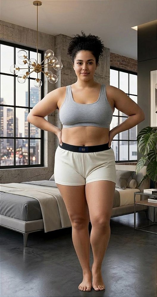 Calcinha Boxer - Nude