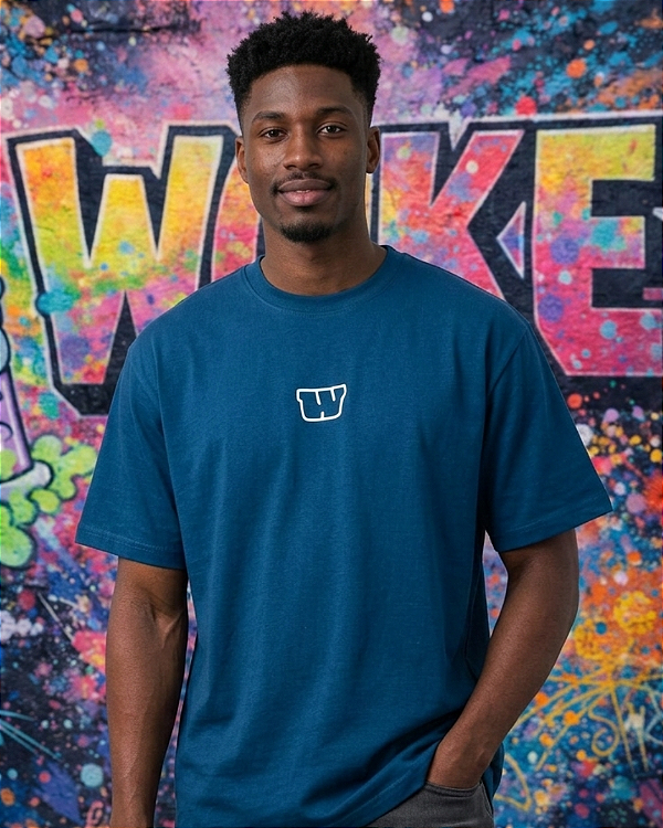 Camiseta Oversize DESPERTE - Azul