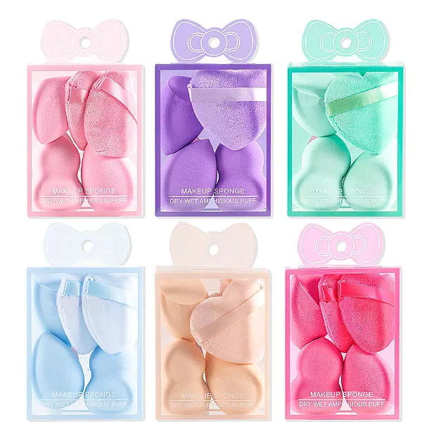 Kit Esponjas de Maquiagem Sweet Beauty Sortidas - Cores Sortidas