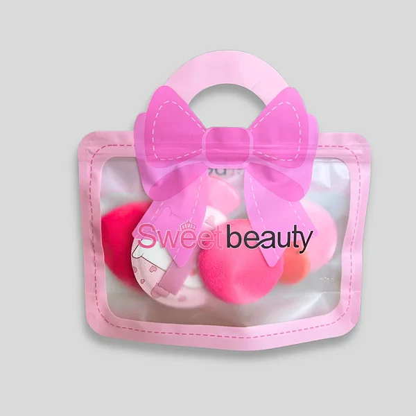 Kit Esponjas Maquiagem - Sweet Beauty Laço - Cores Sortidas