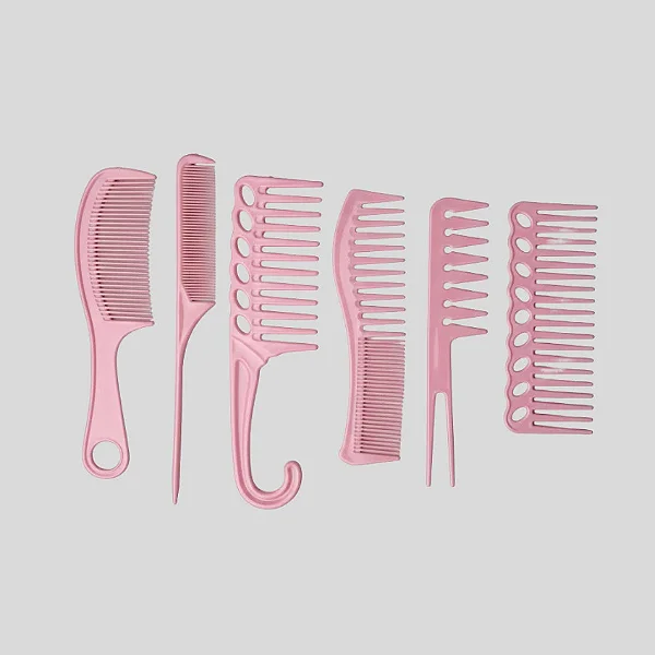 Kit 6 Pentes Profissionais para Lisos e Ondulados - Cores Sortidas