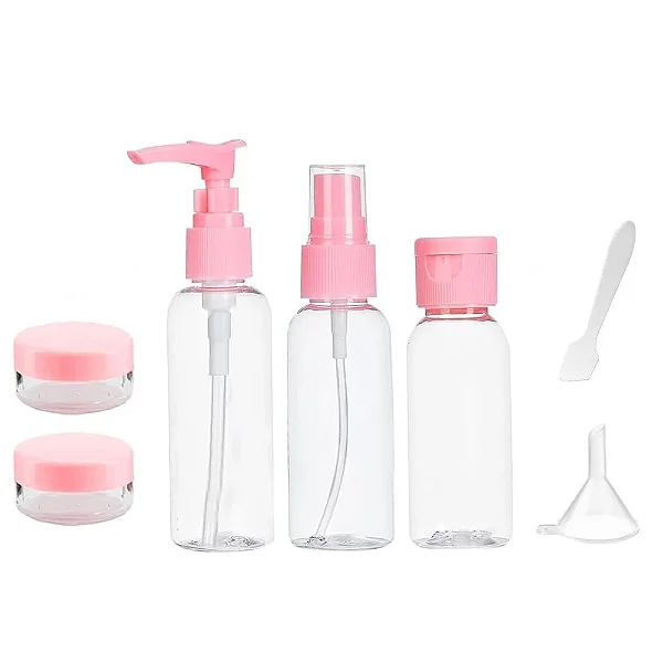 Kit 7 Peças para Viagem Ideal para Cosméticos - Cores Sortidas