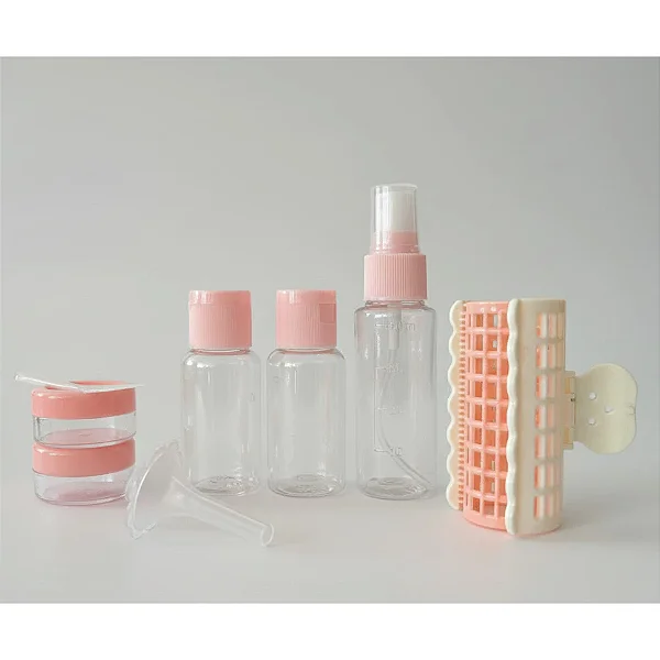 Kit 6 Frascos de Viagem Completos para Rotina de Beleza - Cores Sortidas