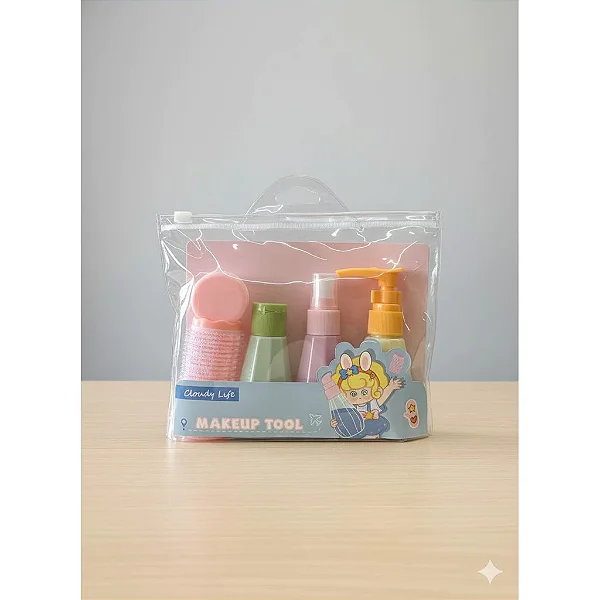 Kit de Viagem Completo Makeup Tool - Praticidade e Estilo! - Cores Sortidas