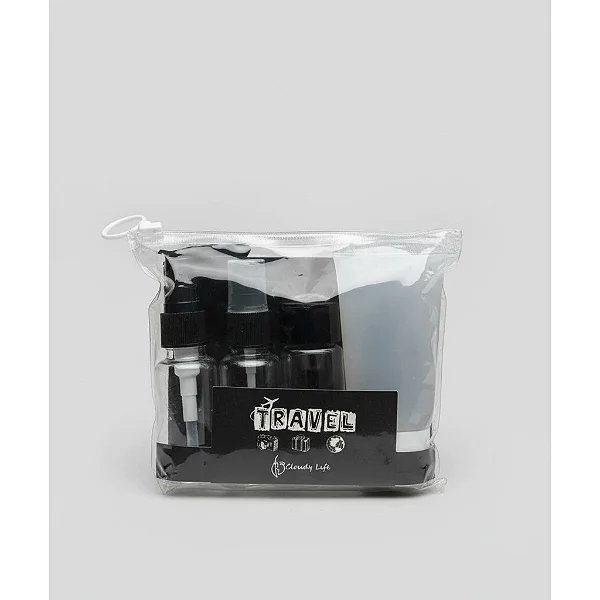Kit 4 Pçs Frascos Ideais para Viagens e Dia a Dia. - Cores Sortidas