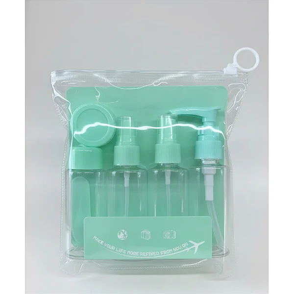 Kit 5 Frascos Ideal para Cosméticos e Viagens = Cores Diversas