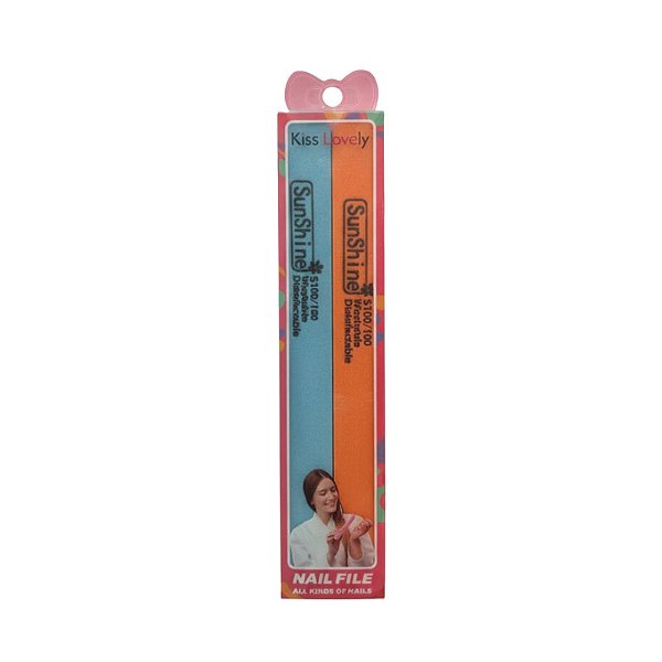 Lixas de Unhas Dupla Face Sunshine - Kiss Lovely