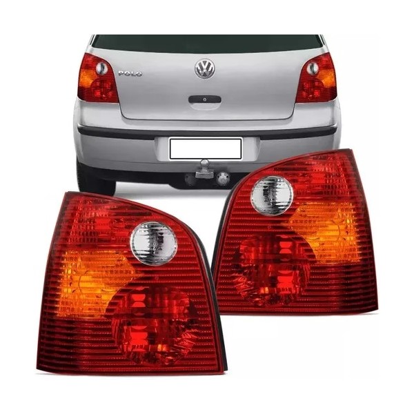 Lanterna Traseira Volkswagen Polo Hatch Tricolor 2003 Á 2006