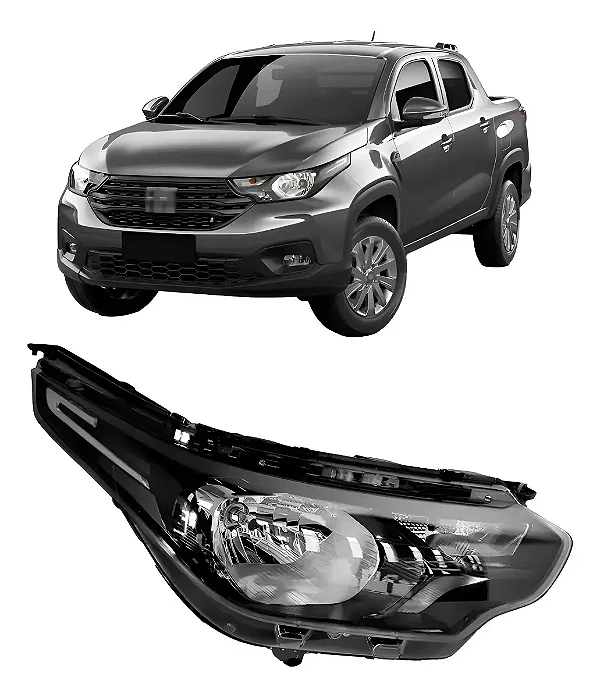 Farol Fiat Strada 2020 2021 2022 2023 2024 2025 Sem Led