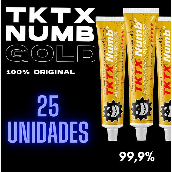 KIT 25 POMADAS GOLD NUMB 99,9%