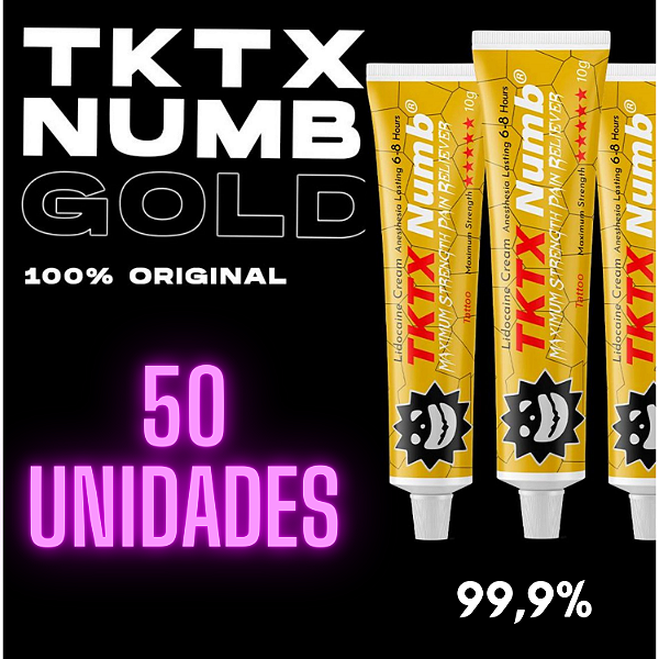 KIT 50 POMADAS GOLD NUMB 99,9%