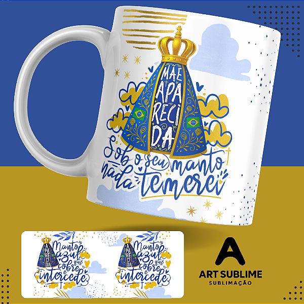 CANECA DE PORCELANA 325ML "NADA TEMEREI"