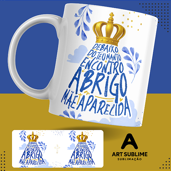 CANECA DE PORCELANA 325ML "DEBAIXO DO TEU MANTO"