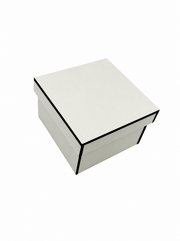CAIXA 8x8x5 EM MDF BRANCO COM TAMPA