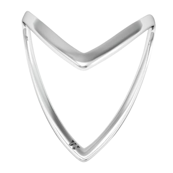 Anel Chevron Prata 925 Feminino Design Minimalista