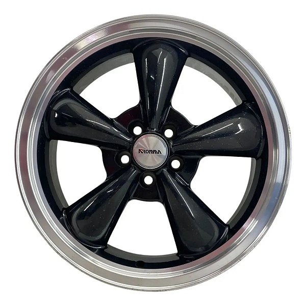 Roda Aro 17 Tala 7 5x100 Kromma KR1460 Preto Brilhante(Jogo)