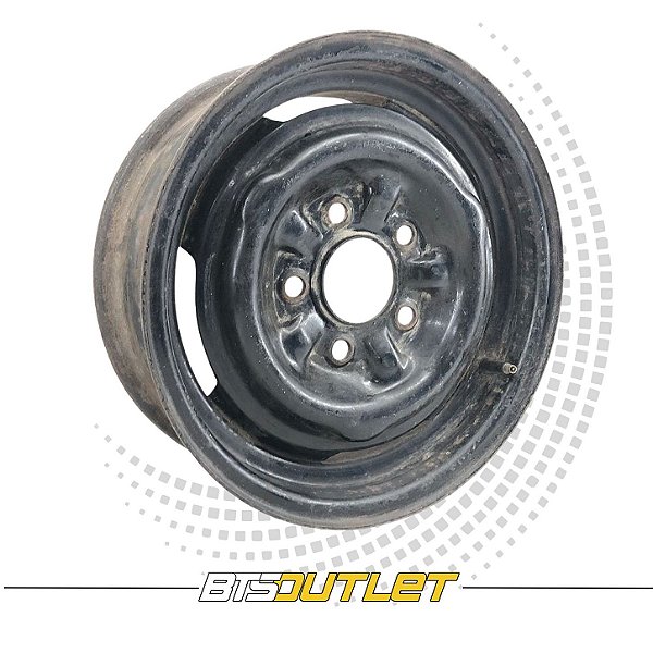 Roda Aro 14" Tala 5" 5x120 Paralela Furação GM Preto