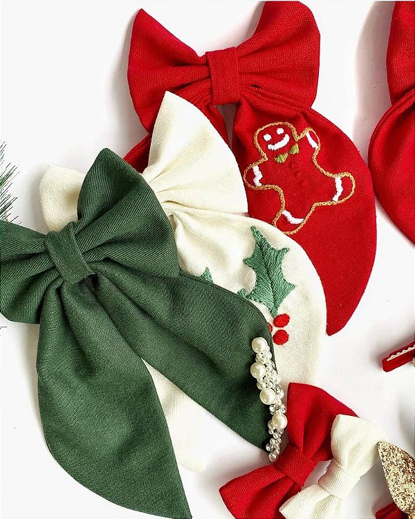 Laço Bordado Natal