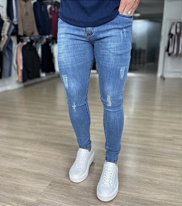 Calça Jeans super skinny Josh - Moda Masculina